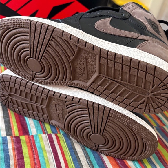 Nike Men's Black and Brown Nike Air High Palomino Mocha Brown Size 6Y New - Picture 9 of 14